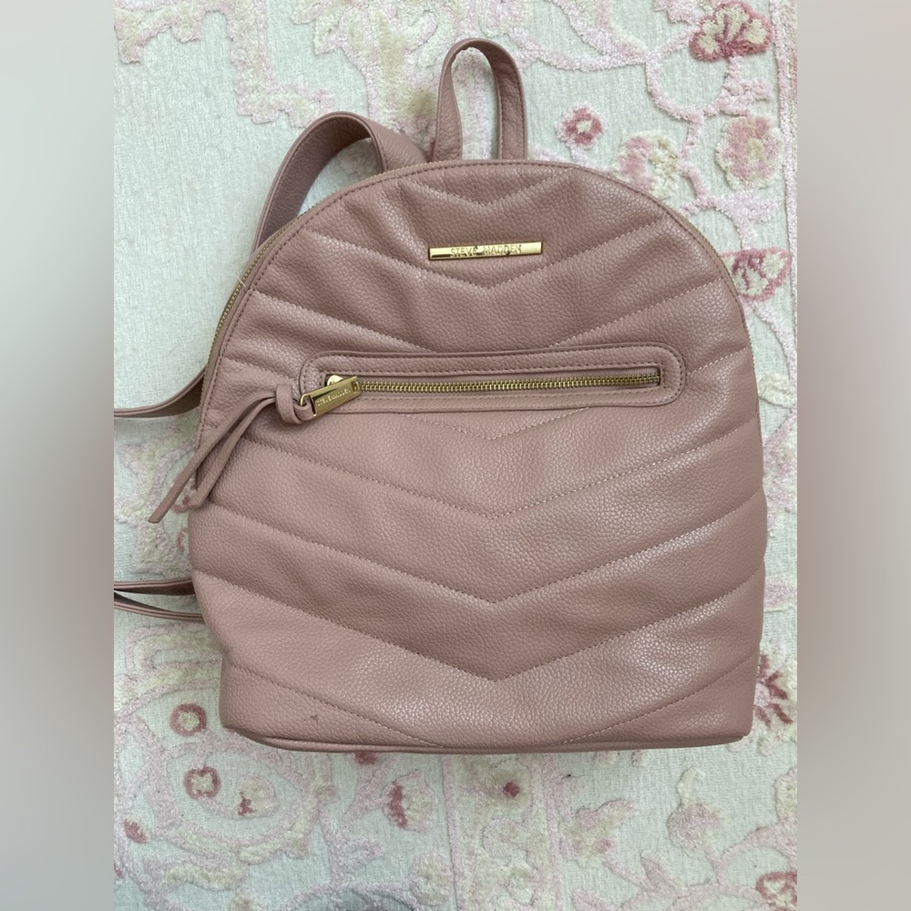 Steve Madden Faux Leather Blush Backpack